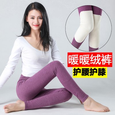 2021年秋裤女春秋内穿衬线裤女士纯棉单件加厚加绒薄款高腰保暖裤