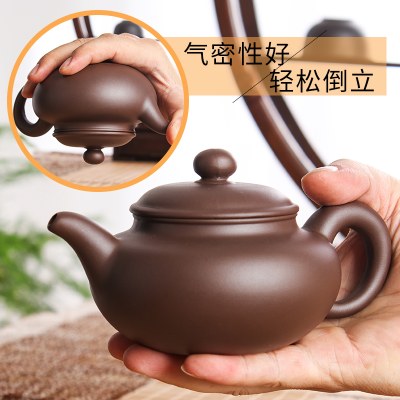 包邮紫砂壶宜兴原矿朱泥仿古壶纯手工茶壶球孔过滤泡茶壶功夫茶具