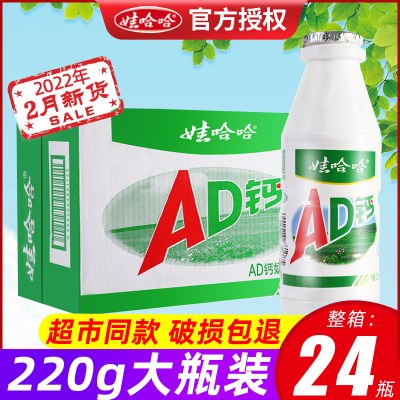 娃哈哈AD钙奶220ml*24大瓶整箱早餐牛奶饮料哇哈哈儿童乳酸奶批发