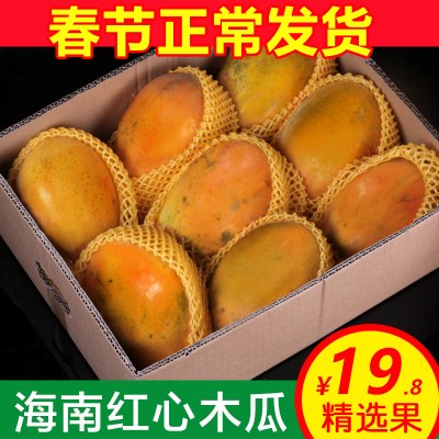 海南红心牛奶木瓜整箱应季冰糖青木瓜大木瓜新鲜水果当季包邮10斤