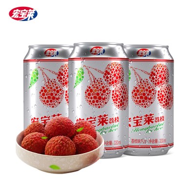 宏宝莱荔枝汽水东北老汽水大白梨碳酸果汁味饮料