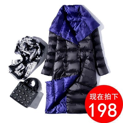 2020年新款双面穿两面穿轻薄羽绒服女中长款薄款爆款长过膝外套潮