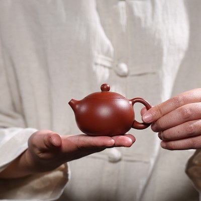 紫砂壶纯全手工潘瑞玲小容量大红袍西施100cc茶壶中式宜兴市