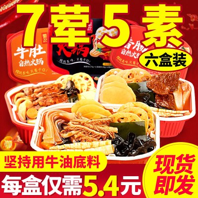 自热小火锅6盒自助自煮即食懒人火锅速食网红食品套餐一箱麻辣烫