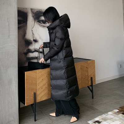 羽绒服女中长款过膝2021年新款韩版时尚加厚白鸭绒冬季爆款外套