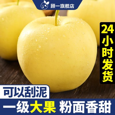 应季水果黄元帅苹果黄金帅苹果粉苹果水果黄蕉面黄色苹果水果新鲜