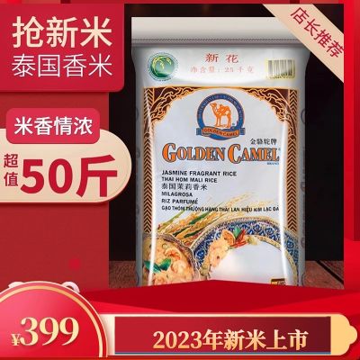 2023年新米金骆驼 泰国茉莉香米 进口原装 泰国大米50斤新米