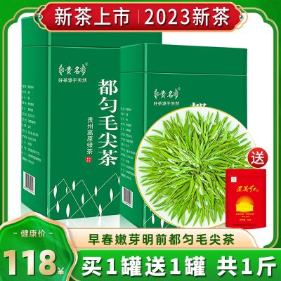 贵州都匀毛尖茶叶2023新茶特级云雾绿茶明前春茶浓香型散装共500g